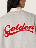 Unisex sweatshirt in gray melange cotton with logo - Image 4