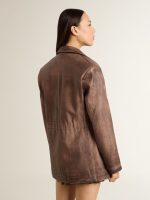 Women's brown leather jacket - Image 4