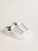 Silver-colored Lurex laces with contrasting black logo - Image 3