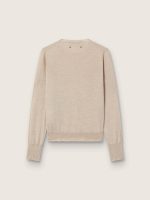 Women's sweater in light brown merino wool - Image 2