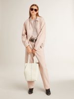 Women's pink dyed denim bomber jacket - Image 3