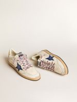 Men's Ball Star in nappa leather with blue suede star and platinum leather heel tab - Image 2