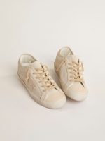 Super-Star in pearl-colored canvas with a tone-on-tone mesh effect star - Image 2