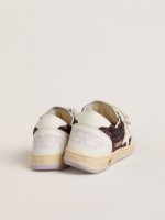 Teen Ball Star in purple glitter with white leather star and heel tab - Image 4