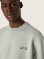 Unisex short-sleeved sweatshirt in green cotton with embroidery - Image 4