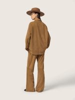 Beige fedora hat with ribbon strap and silver star - Image 9