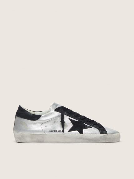Men's Super-Star in silver leather