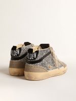 Mid Star in silver glitter with suede star and black flash - Image 5