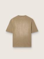 Unisex T-shirt in beige cotton jersey with embroidered logo - Image 2