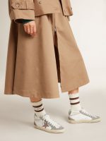 Women's Mid Star in nappa and suede with light brown metallic leather star - Image 3
