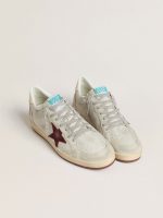 Men's Ball Star in crocodile-print nubuck with burgundy suede star - Image 2