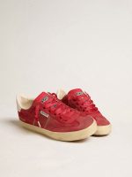Women's Soul Star in red suede with white leather heel tab - Image 2