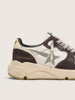 Women's Running Sole in nappa and brown suede with a Swarovski crystal star - Image 5