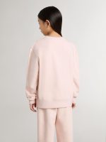 Girls' pink-colored sweatshirt with pink front lettering - Image 5