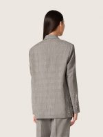 Women's jacket in gray Prince of Wales check with crystal embroidery - Image 6
