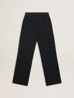 Women's navy blue joggers - Image 3