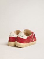 Women's Soul Star in red suede with white leather heel tab - Image 4