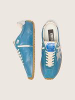 Men's Marathon Speed in blue nappa with printed star and silver leather heel tab - Image 4