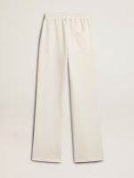 Women's white cotton joggers - Image 3