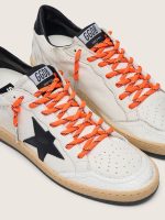 Orange hiking laces with gray and black details - Image 2