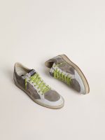 Men's Ball Star in gray suede with old rose suede star and beige leather heel tab - Image 2