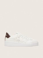 Purestar with white star and burgundy lizard-print heel tab