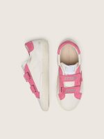 Young Old School in cream leather with pink suede star and inserts - Image 3