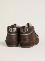 Men's Mid Star Ski in brown suede with leather star and suede heel tab - Image 4