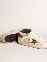 Men's Super-Star LTD in suede with green metallic star and red heel tab - Image 3