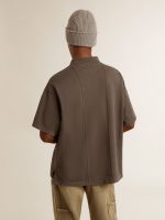 Men's cotton polo shirt in anthracite gray with embroidery - Image 5