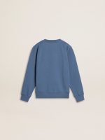 Kids' blue sweatshirt with white embossed patches - Image 6