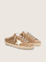 Women's Super-Star Sabots in tobacco suede with white leather star - Image 2