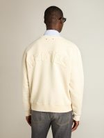 Sweatshirt in aged white with reverse logo on the back - Jersey Capsule - Image 6