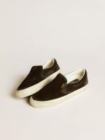 Women's VCE Penstar in black suede with black leather heel tab - Image 2