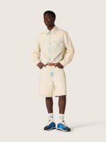 Men's Bermuda shorts in light sand-colored denim - Image 3