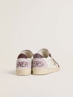 Women's Ball Star LTD in nappa with platinum foiled leather star and burgundy nubuck leather heel tab - Image 4