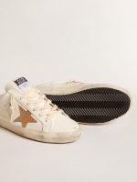 Super-Star Sabots in leather with plasticized gold glitter star - Image 3