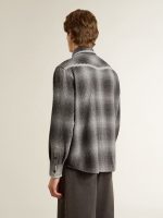 Men's gray shirt with white embroidery - Image 4