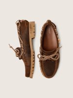 Men's Cruise loafers in brown waxed suede with dove gray hiking laces - Image 4