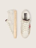 Women's Super-Star LTD in white pony skin with red suede star - Image 3