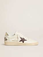 Ball Star with burgundy croc-print leather star and gold heel tab