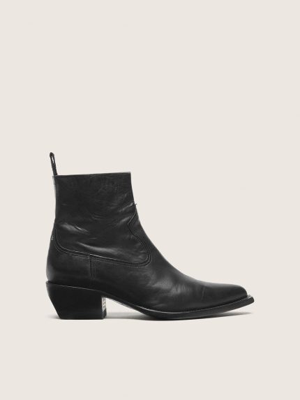 Men's low Debbie boots in black leather