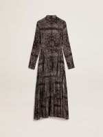 Anthracite-gray shirt dress with paisley print - Image 6