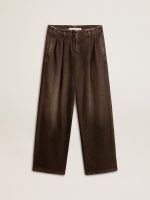 Women's medium-wash cotton pants