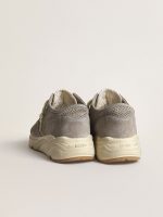 Women's Running Sole in gray suede with gray suede star and heel tab - Image 4