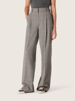 Women's oversized pants in gray Prince of Wales check - Image 5