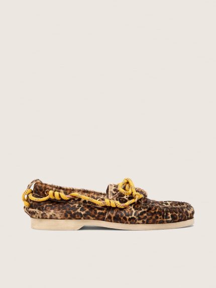 Women's Cruise loafer in leopard-print pony skin