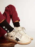 Black socks with contrasting white stars - Image 2