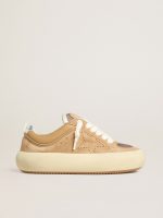 Women's Space-Star Cube in tobacco suede with perforated star
