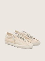Women's Super-Star in cream suede with perforated star and bead insert - Image 2